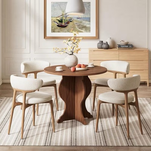 Inches round dining table - round,