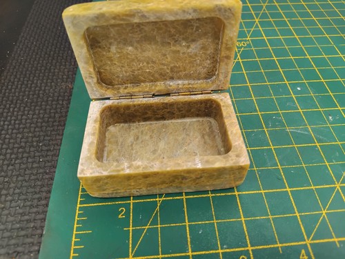 Vintage soapstone lidded - soapstone, &