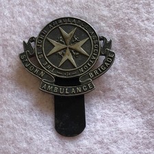 Vintage Saint John Ambulance Association Saint John Ambulance Brigade Cap Badge