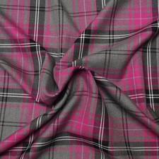Check Tartan Fabric Cerise