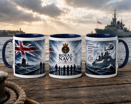Royal navy brew mug - navy, coffee