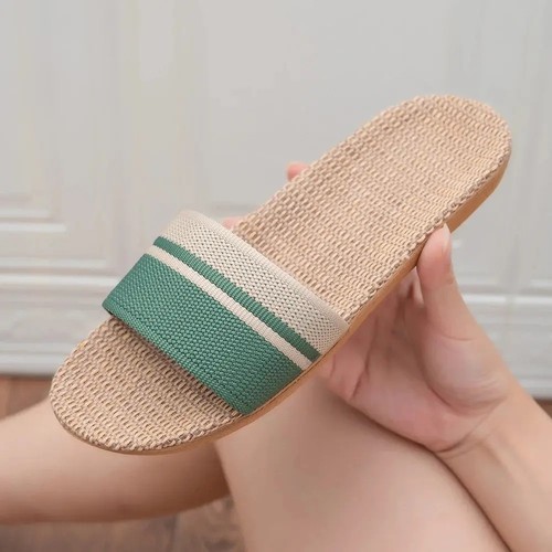 Women linen home slippers - home,