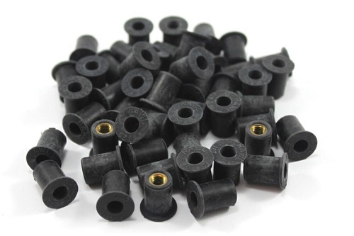 50x rubber wellnuts - rubber, nuts