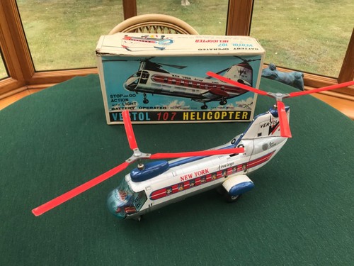 Vintage tinplate vertol 107 - vertol,