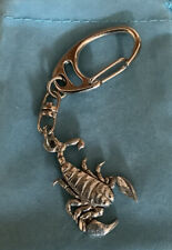 Scorpio The Scorpion Silver Pewter Keyring In A Velveteen Gift Bag (P)