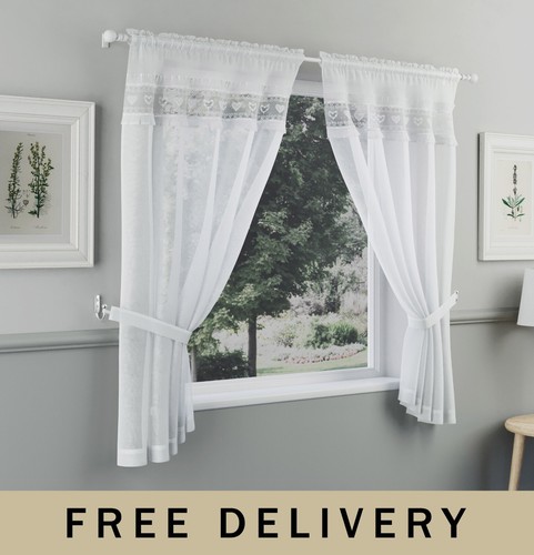 White heart kitchen window - white,