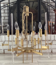 VintageGold Brass Glass 6Arm