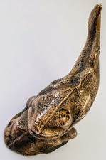 VINTAGE BASS FISH CAR MASCOT, BEAUTIFULLY CAST HIGHLY DETAILED ITEM, OVERALL GRE