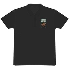 'Horse Racing Motif' Adult Polo Shirt / T-Shirt (PL055261)