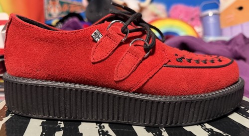 Red suede viva low - suede,