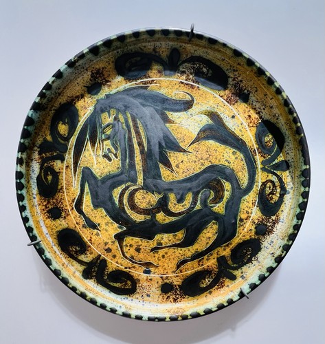 Celtic pottery newlyn charger - pottery,