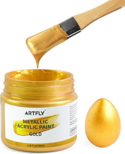 Acrylic paint metallic gold - paint,
