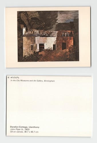 Postcard john piper derelict - postcard,