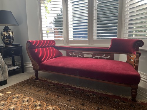Antique chaise lounge and - antique,