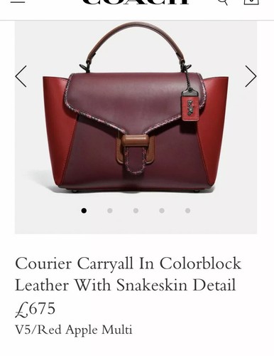New coach courier carryall - new,
