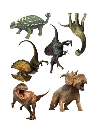 Assorted dinosaur vinyl - assorted,