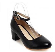 WOMENS LADIES BLOCK HEEL ANKLE