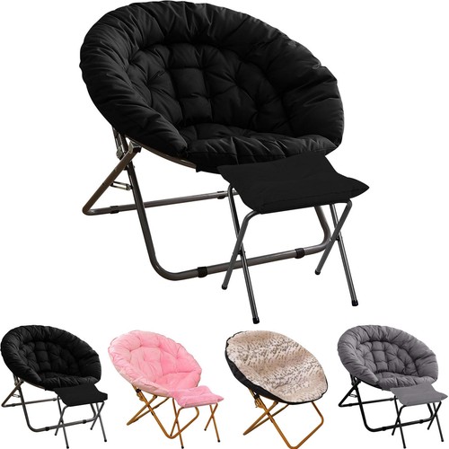 Foldable saucer lounge chair - foldable,