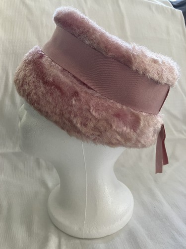 Vintage hat 1950 pink faux - hat, 1950’s