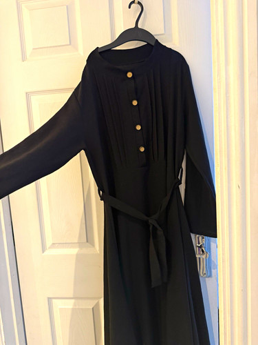 Black midi dress m - h&m, long