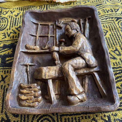 Bas relief hand carved - hand, dutch