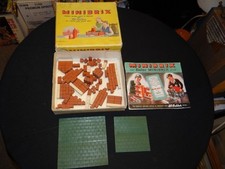 Vintage MINIBRIX  #1- Rubber Building Bricks - w/ booklet and accessories In Box