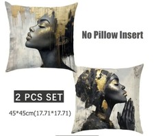 2pcs, African Woman Pillow/