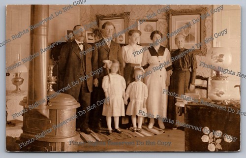 Antique rppc family portrait - rppc,