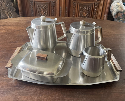Stainless steel tea set - steel,
