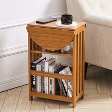 Drop Leaf Side Table Foldable