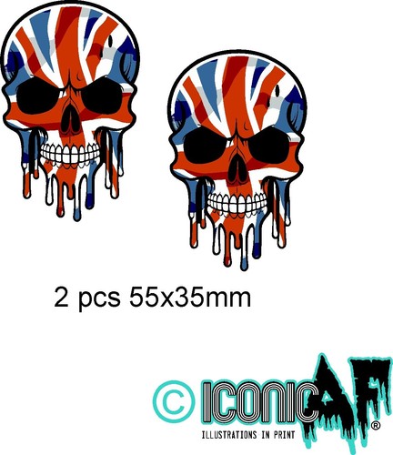 Small pair evil dripping - small, skull