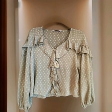 Zara Sage Green Dobby Spot