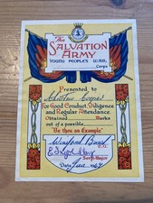 1949 Salvation Army Certificate Bookplate to Christine Cooper