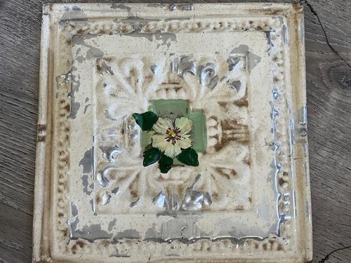 Repurposed 12x12 tin embossed - repurposed,