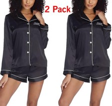 2 Pack Womens Satin Pyjamas