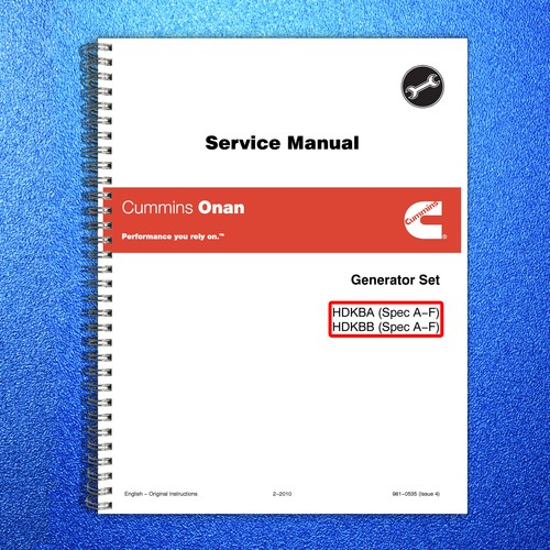 Onan hdkba hdkbb spec - spec, a-f