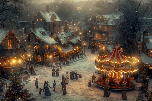 Victorian christmas village - victorian,