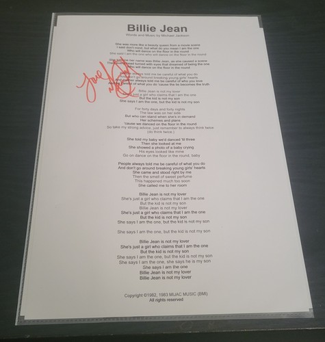 Michael jackson signed - michael,