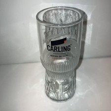 Carling Black Label Half Pint Glass With  Engraving breweriana man cave