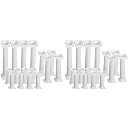 Reusable white plastic cake - white,