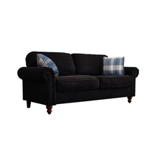 Luxury 2, 3 Seater Linen Fabric Couch Sofa Armchair with 2 Pillows Living Room