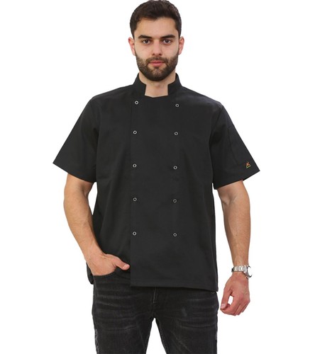 White black chefs jacket - white&black,