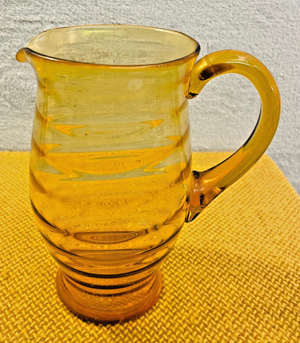 Vintage art deco amber glass - vintage,