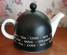 VINTAGE TEAPOT WITH BLACK COSY COVER VGC
