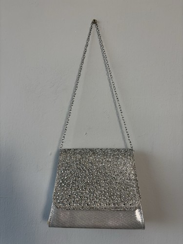 Silver rhinestone evening - silver,