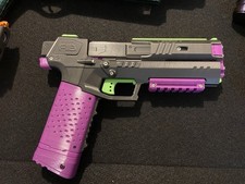 Gecko Foam Dart Pistol, printed by Fancy Impact Blasters, short dart blaster