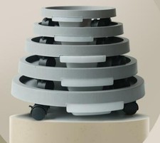Plant Pot Mover Trolley Stand Round Roller Wheel Garden Patio Plate Stand Holder