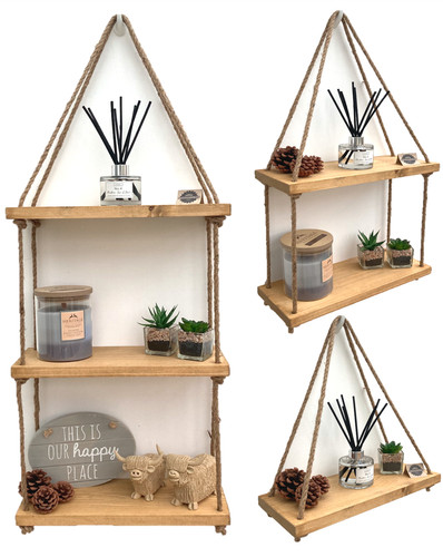 Rustic wooden hanging rope - rustic,