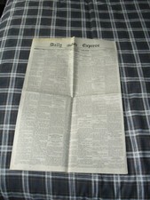 REPRODUCTION Vintage Daily Express Newspaper dated April 24th 1900 No1 issue