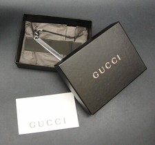 Gucci Italy Silver Key Ring Charm Full Length 16cm x Width 0.8cm and Box